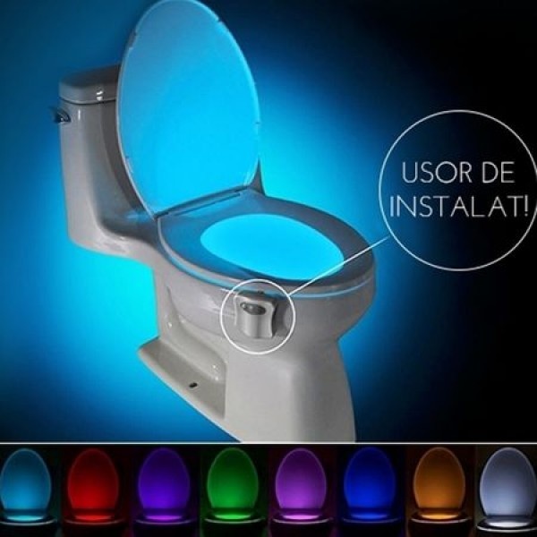 Lampa led pentru vasul de toaleta cu senzor de miscare