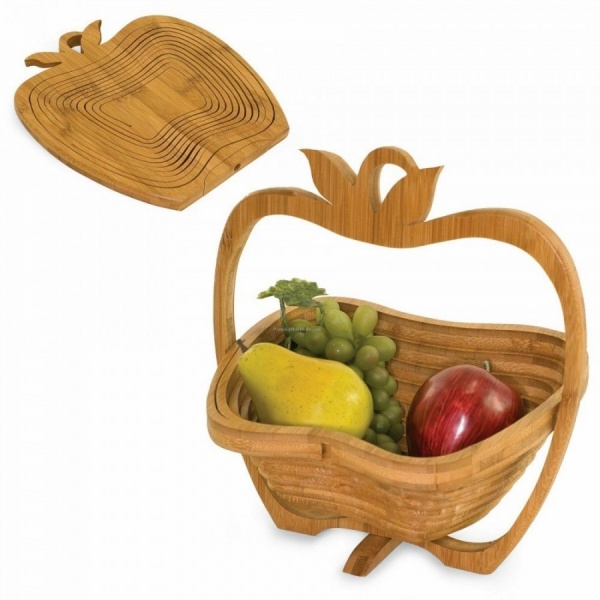 Cos pliabil din lemn, pentru fructe si legume